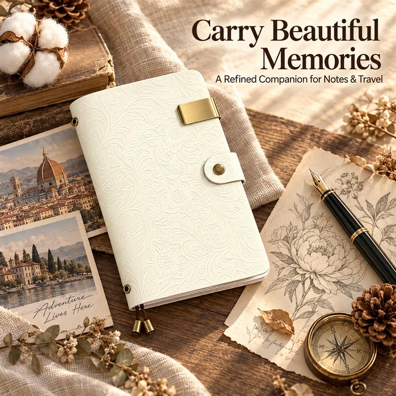 دفتر ملاحظات سفر A6 مطبوع من ج - مراجعة Vintage Leather Journal Notebook وسعره